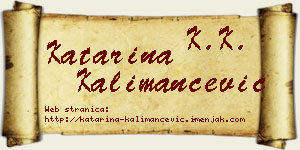 Katarina Kalimančević vizit kartica